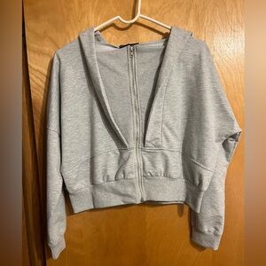 Shein lightweight Gray Zip-Up Hoodie size medium